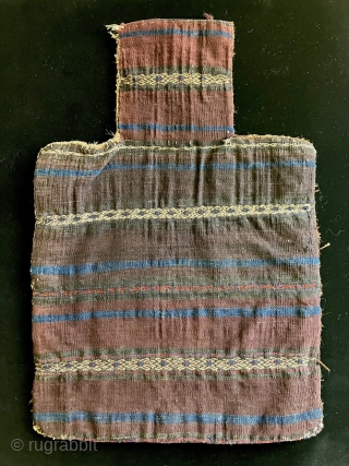 Old soul.  Salt bag, Baluch tribes, Western Afghanistan.  Dyes all natural.  Design is cool and bag is on the large size.         