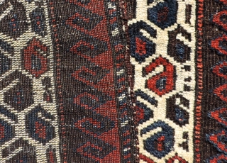 Unusual oversized Baluch salt bag face.  19th century.  Size: 23 x 26 inches.  See it and other Baluch, Turkmen, and many other interesting textiles in San Francisco this week.  ...