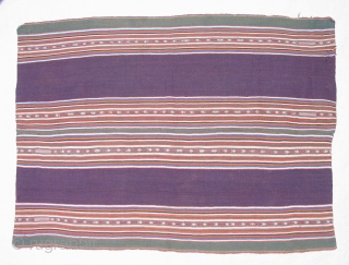 Fine Aymara Mantle,  Lake Titicaca region, Juli, Peru.  Very finely woven woman's ceremonial shoulder cloth.  19th century.  Excellent condition.  25 x 35 inches.     