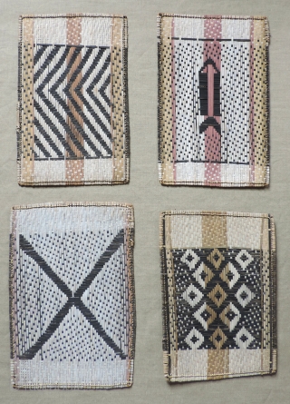 Authentic old African textiles from the Congo. Many to choose from.  A good selection of works by Kuba, Pygmy and Imbola peoples.  Request additional images for others to choose from  ...