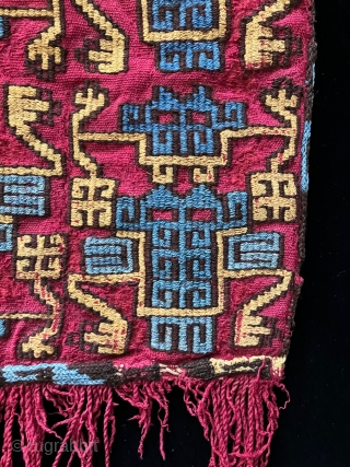 Water Strider Bag. This exceedingly rare, large, Nasca bag is in the so-called “Nasca Proliferous Style”.  A.D. 300 - A.D. 600.  Rio Grande Valley, Peru.  Highly stylized zoomorphic forms  ...