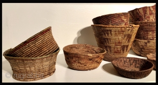 A group of ancient Andean baskets -  all were woven more than 1000 years ago and at more than 12,000 feet above sea level. Additional images and details available upon request.  ...