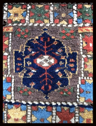 Basically one of the very best!  Spectacular color and strong artistic appeal.  Based on its design this bag face is likely a Shakak Kurdish weaving. The Shakak Kurds were known  ...