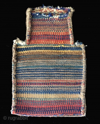 Jaffe Kurd salt bag.  19th century.  Great dyes and interesting back.  Thick lush pile.                