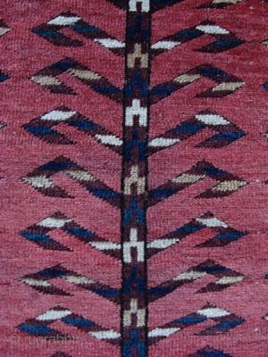 Seven sided Yomud asmalyk first half nineteenth century. Turkish knot open left. Wool weft with some cotton in places, goat hair warp.           