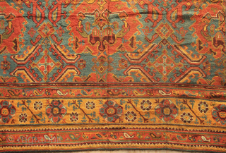 Antique Turquoise Oushak carpet 324 x 315 / 10'8" x 10'4" available on www.jamescohencarpets.com                   