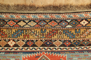 Very fine, dated 3 times, North East Caucasian Long Rug in excellent, original condition. 131 x 290cm / 4'3" x 9'6"            