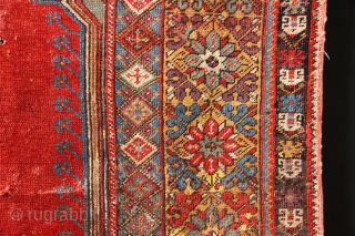 Early 19th century colourful Mudjur prayer rug 4' x 6'                       