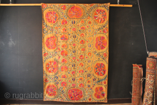 Mid 19th century Bokhara suzani in excellent condition. 174 x 260cm / 5'7" x 8'7"
Mail: jamescohen50@hotmail.com                 