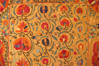 Mid 19th century Bokhara suzani in excellent condition. 174 x 260cm / 5'7" x 8'7"
Mail: jamescohen50@hotmail.com                 