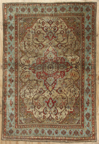 Silk wefted Motashem Kashan in perfect condition 134 x 206cm / 4'3" x 6'9"                   