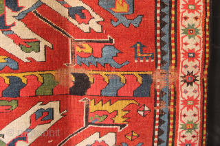 Late 19th century Caucasian Chelaberd Kazak, or Eagle Kazak. 4'8" x 6'4"/ 143 x 193cm
Very nice colour.
email: jamescohen50@hotmail.com
whatsapp: +44 7747 610 248           