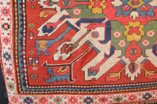 Late 19th century Caucasian Chelaberd Kazak, or Eagle Kazak. 4'8" x 6'4"/ 143 x 193cm
Very nice colour.
email: jamescohen50@hotmail.com
whatsapp: +44 7747 610 248           
