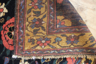 19th century Kurdish Mina Khani runner in full pile. 4'4" x 13'                     