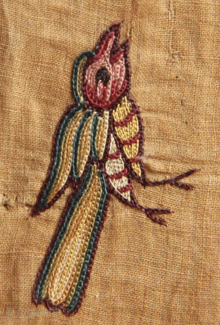 17th-18th century Gujarati embroidery. See V & A The Collections for similar. Mounted, size approximately 25 x 50cm / 10" x 20"           