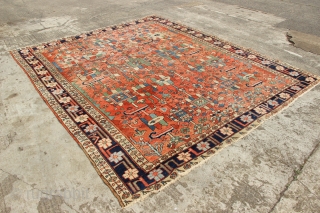 Heriz carpet circa 1900, 8'5" x 9'8"                          