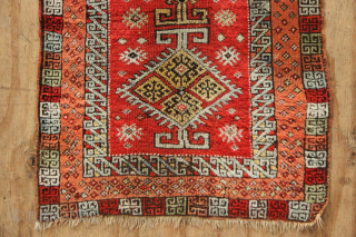 Sivas Yastik circa 1850 with glowing natural dyes and super soft wool. 2'3" x 3'0" / 70 x 90cm              