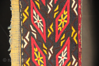 Two extremely fine Turkoman Chyrpy collars, in perfect condition. each approximately 12 x 100cm / 4" x 36"               