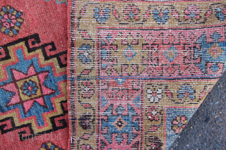 Antique Bakshiash rug 3'0" x 5'7" in good original condition. No repairs,  light wear.                  