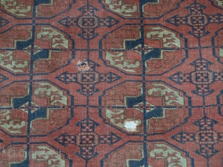 Tekke carpet, an honest, traditional example with natural colours and a classic Tekke weave; needs a clean but I've tested a corner with Novatreet and colours coming up beautifully (see main image-  ...