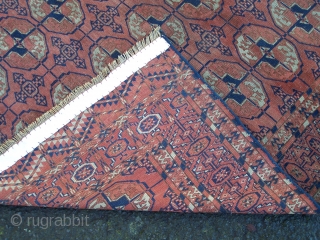 Tekke carpet, an honest, traditional example with natural colours and a classic Tekke weave; needs a clean but I've tested a corner with Novatreet and colours coming up beautifully (see main image-  ...