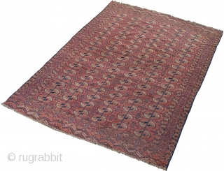 Tekke carpet, an honest, traditional example with natural colours and a classic Tekke weave; needs a clean but I've tested a corner with Novatreet and colours coming up beautifully (see main image-  ...