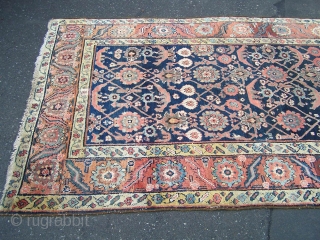 A fragmentary North-West Persian carpet, the surviving sections of what must have been an impressive pair of large pattern herati carpets. Although in a reworked state, this carpet still retains great presence  ...