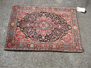 Jozan (Josan) mat 2" 2" x 2' 11".
Probably circa 1930.  Excellent condition with nice pile everywhere.  Edges and ends have been stabilized.  The rug is freshly washed and ready  ...