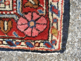 Jozan (Josan) mat 2" 2" x 2' 11".
Probably circa 1930.  Excellent condition with nice pile everywhere.  Edges and ends have been stabilized.  The rug is freshly washed and ready  ...