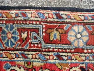 Jozan (Josan) mat 2" 2" x 2' 11".
Probably circa 1930.  Excellent condition with nice pile everywhere.  Edges and ends have been stabilized.  The rug is freshly washed and ready  ...
