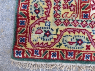 Erivan (Yerivan) Gendje(?) Pattern

Size 3' 1" x 5' 1".  Full pile condition; had been hanging on a wall for many years. Very finely knotted with soft/silky wool. I have had it  ...