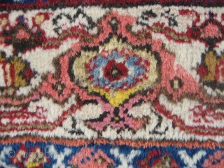 Sultanabad rug, 4' 2" x 6' 9".  Probably circa 1930's or 1940's is my best guess.  Overall very nice condition.  Ends and sides are 100% intact and nicely secured.  ...