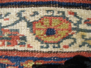 Kurd Bidjar Runner, 3' 2" x 14' 4" overall.  Width varies to maximum of about 3' 4".  Wool-on-wool construction. Probably late 19th or early 20th century.  Edges and ends  ...