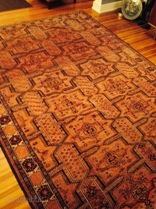 This magnificent Turkman Chub Bash is in excellent condition. It is 7'9" x 11'5". The quality is fine.  It was appraised in February 2015.  It is 100% wool with a  ...
