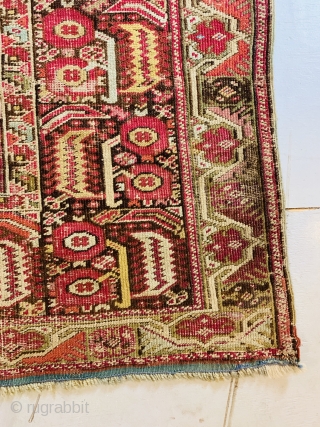 An absolutley impeccable and fantastic 19Ca Gordes Prayer rug.
Great colors and in original condition with sound selvages, no holes, no rips, no repairs. Amazing. 7'11"x4'3"        