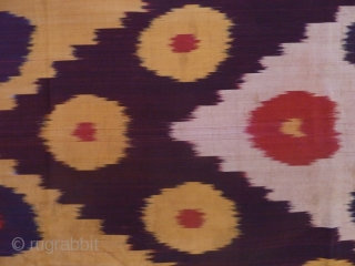 Uzbekhistan, late XIXe century, silk ikat, 115 x 90 cm, perfect condition, ready to hang                  