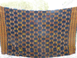 Ghana, ashanti people, "kente" textile, good condition, c. 1970, 285 x 178 cm                    