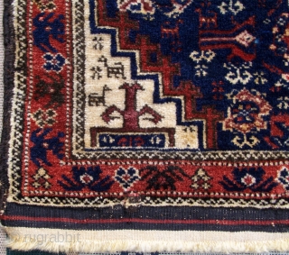 Salar Khani Baluch bagface, 19th century, 20”x19”.  A finely woven bag with exceptional wool and natural colors.  It is hard to capture in photographs and the close up pictures are  ...