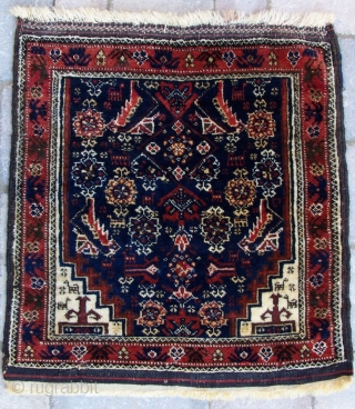 Salar Khani Baluch bagface, 19th century, 20”x19”.  A finely woven bag with exceptional wool and natural colors.  It is hard to capture in photographs and the close up pictures are  ...