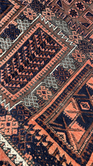 "Yacub Khani" Baluch rug. 208 x 104 cm (82" x 41") Scattered oxidizing browns, lusterous pile, skillfully drawn border, overall very good condition. Very reasonably priced. Contact: jgz10101@gmail.com