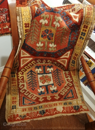 Antique central Anatolian yastik. Silky pile, excellent condition. 53cm x 86 / 21" x 34". Please Email Inquiries directly to my email, jgz10101@gmail.com, as I don't consistently receive email from RR. First  ...