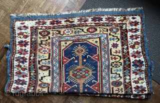Makri rug.  Complete, original sides and kilim ends.  Greate color and above average condition at this age, with slight wear spot in the central field. Recently cleaned.   Offering  ...