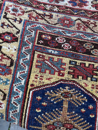 Makri rug.  Complete, original sides and kilim ends.  Greate color and above average condition at this age, with slight wear spot in the central field. Recently cleaned.   Offering  ...