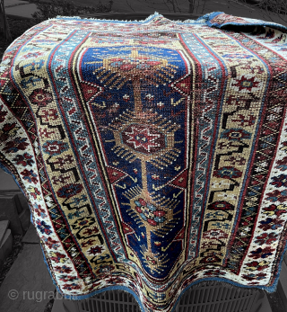 Makri rug.  Complete, original sides and kilim ends.  Greate color and above average condition at this age, with slight wear spot in the central field. Recently cleaned.   Offering  ...