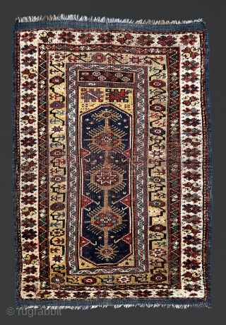 Makri rug.  Complete, original sides and kilim ends.  Greate color and above average condition at this age, with slight wear spot in the central field. Recently cleaned.   Offering  ...