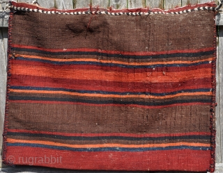 Pair of Kuhi Afshar bags. Excellent color and lush pile. Each bag is 32" x 37" (81 x 68 cm).             