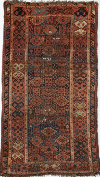 Antique Beshir rug with stacked polygons. please inquire johnbatki@gmail.com                        