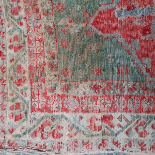 Rare antique Anatolian prayer rug, 3'1" x 4'6", Sivas or Zara region. Lovely greens and light blues. Inexpensive. USD 245.- includes shipping. -- Please view my other posts on RR and contact  ...