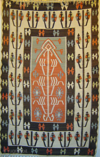 Silk Tree of Life prayer kilim, Anatolia, probably Kaiseri, 85 x 138 cm. -- Ex John Collins.
johnbatki@gmail.com                