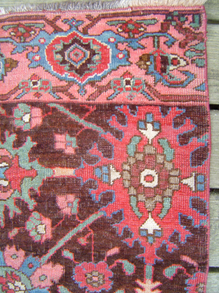 Bijar vagireh with Floral Design on Natural Brown field, 42 x 57 inches. Early 20th century, excellent condition, USD 1350.-  please email me directly at johnbatki@gmail.com      